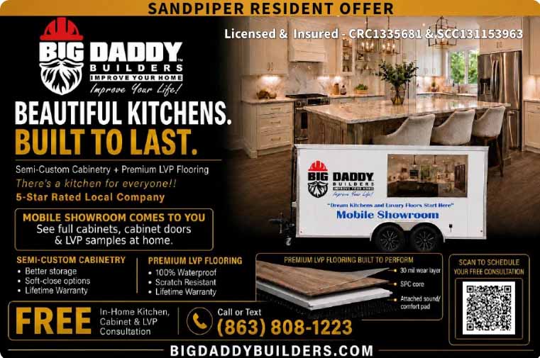 Big Daddy Builders Sandpiper Resident Offer advertisement